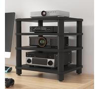 Soportes para Estantes Pequeño y Sencillo Adopción de Una Base Amortiguadora Muebles Tocadiscos,Adecuado para Sala de Estar, Dormitorio y Oficina(Black,50 * 40 * 47cm)