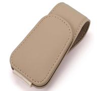 Soportes para Gafas de Coche para Dacia Duster III 2024-2027, Magnético Cuero Soporte Gafas Sol Tarjeta Billete Clip Interiores Accesorios,B/Beige