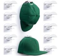 Soportes para Gorras y Accesorios x10 Ganchos Blancos Pared 2 en 1 con Tornillos o Adhesivo sin Taladro - Organizador Gorra Abrigo Llaves Auriculares Hasta 1 Kg - Orden Elegante para Hogar y Armario