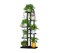 Soportes Para Macetas De Interior, Esquinero Para Plantas Y Estanterías Escalonadas Para Flores; Ideales Para La Sala De Estar, La Entrada, Esquinas, Balcones, Patios(Black,68cm)