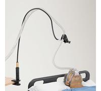 Soportes para Manguera CPAP, Soporte de Cuello Cisne, Accesorios Ventilador Tubo Fijo Giratorio 360°, Sin Enredos, Ángulo y Altura Ajustables, Cama Mesa Silla, Negro