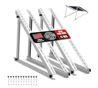 Soportes para panel solar, 2 juegos de 114 cm ajustables con patas plegables inclinables, adecuados para 2-4 piezas de 180 200 300 400 500 vatios de panel solar para techo, RV, barco y fuera de la red