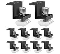 Soportes para Paneles Solares: 10 Piezas Abrazaderas de Extremo 30mm, Soporte en Z de Montaje, Estructura de Fijación de Aluminio, para Techo, Autocaravana, Barco, Caravana, Instalación Fotovoltaica