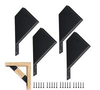 Soportes para pérgola de 45 grados - Kit de soporte para cenador de exterior | Esquina de acero inoxidable para pérgola con de drenaje, montaje reforzado para postes de madera de 2 x 4, ferr