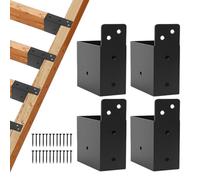 Soportes para pérgola, juego de 4 conectores de ángulo recto, sistemas de apoyo para muebles de jardín, invernadero, terraza, asiento libre