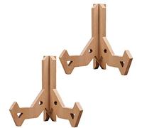 soportes para platos， Expositor de 2 paneles madera haya, soporte for fotos maciza for la oración en el hogar(5inch)