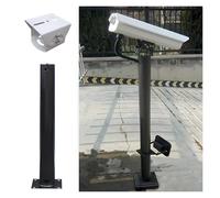 Soportes para Postes de CCTV en tamaños de 50, 100, 120, 150 y 200 cm, Disponibles en Gris, Blanco y Negro. Resistentes a la Intemperie y al óxido, Fabricados en Acero, Aptos para cámaras de