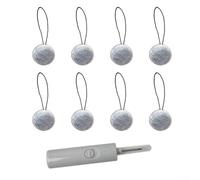 Soportes para sábanas de 8 piezas con hebillas antideslizantes y clips sin aguja para evitar que se resbalen las sábanas y fundas de edredón con gancho de ganchillo (gris)