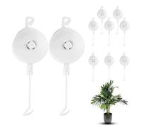 Soportes para tallos de plantas en interiores - 10 ganchos retráctiles | Invernadero Planta Yoyo - Para exteriores, jardín, balcón, patio trasero, terraza, hidroponía, tomates, plantas trepadoras