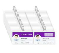 Soportes para tarjetas de identificación con clip - Fushing 40 piezas de plástico transparente con clips para tarjetas de identificación de 5,7 x 8,9 cm