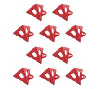 Soportes piramidales para pintar, juego de herramientas triangulares sin pies para madera, marcos y puertas de gabinete, almohadillas de elevación de plástico rojo, 60 x 50 x 50 mm