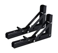 Soportes plegables - Bisagras plegables resistentes 2X, extensión de hardware, soporte triangular, ahorro de espacio, estante RV de 8 pulgadas para habitación, comedor, al aire libre, lavandería