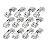 Soportes plegables de 12 a 4 piezas de bisagras de gabinete de acero inoxidable de 90 grados sin perforación para puertas de armario, kits de accesorios para gabinete (12 piezas)