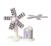 Soportes Plegables para macetas con temática de Molino de, fáciles de Limpiar y almacenar para Uso Diario, Mantel Individual con Divertido patrón de Molino de