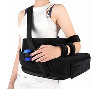 Soportes portátiles para brazos, soporte integral para hombro derecho/izquierdo con almohada de abducción y pelota de ejercicios, soporte para manguito rotador e inmovilizador (color: brazo izqui