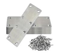 Soportes Rectos De Metal Acero Inoxidable, 6 Uds., Con Tornillos, Reparación Placa For Muebles Madera, Accesorios Hardware Fáciles Instalar