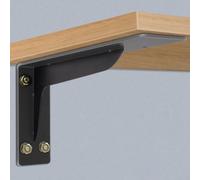Soportes triangulares grandes de hierro para un montaje seguro en estantes, elección perfecta para proyectos interiores y exteriores (16 pulgadas)