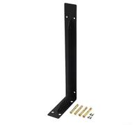Soportes triangulares grandes de hierro para un montaje seguro en estantes, elección perfecta para proyectos interiores y exteriores (14 pulgadas)