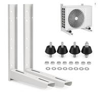 Soportes Unidad Exterior Aire Acondicionado, Soporte pared maquina de aire estructura soldada, Tamaño Alto 500 x Largo 450 x Ancho 60mm, Incluye pack 4 unidades Silentblock A-35 antivibradores