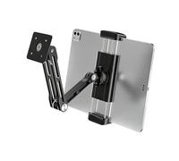 Soportes universales de montaje en pared para tabletas y teléfonos de 4 a 12.9 pulgadas con rotación de 360 grados y soporte de brazo de montaje en pared en ángulo de visión ajustable