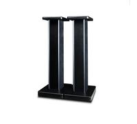 Soportes universales para altavoces de grano de madera, par de 50 cm, soportes de suelo con cables ocultos, rellenos de arena para sistemas audiovisuales y domésticos, elegante soporte de sonido