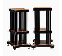 Soportes universales para altavoces de grano de madera, soportes de suelo resistentes para una mejor experiencia de audio en cine en casa y estudios