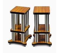 Soportes universales para altavoces de grano de madera, soportes de suelo resistentes para una mejor experiencia de audio en cine en casa y estudios