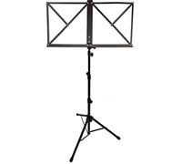 SOPORTES Y ATRILES. OQAN Atril fijo APS-03. Atril fijo plegable de acero negro.