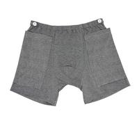 Soportista de bolsas de nefrostomía, ropa interior de catéter para hombres con pantalones de catéter de algodón de elásticos con 2 bolsillos y fijador de ropa de bolsas de nefrostomía oculta para anc