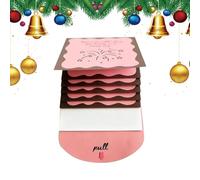 Soportista de tarjetas: organizador de recursos para Navidad, saque el diseño con estilo festivo, folleto decorativo para adultos, vacaciones, cumpleaños, escuela, celebración, recopilación de 7.13x4.