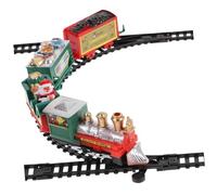 SOPOTUTU 1 Caja Tren Eléctrico de Juguete para Navideño con Vías Simuladas Diseño Compacto y Colores Brillantes Regalo y Decoración para Navidad
