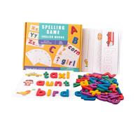 SOPOTUTU 1 Juego Educativo de Ortografía Inglés para Letras y Tarjetas Cognitivas de Doble Juguete de Bloques para Aprendizaje y Relación Familiar