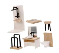 SOPOTUTU 1 Juego Muebles Pequeños Simulados. Muebles De La Casa De Muñecas Muebles De Casa En Miniatura Inodoro De Casa De Muñecas Bañera En Miniatura Lavadora Casa De Muñecas El Plastico