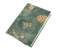 SOPOTUTU 1 Pieza Funda Ajustable Libros de Tela Satinada con Diseño Floral Protector para Estudiantes y Profesionales Accesorio Práctico para Notas y Cuadernos