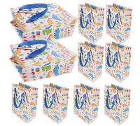 SOPOTUTU 10 Bolsas de Papel Asas para Obsequio Diseño de Dinosaurios, Portátiles y Ideales para Almacenar Pequeños Objetos en Halloween y Dulces