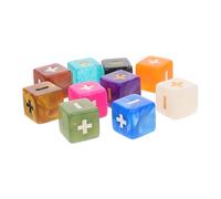 SOPOTUTU 10 Piezas Dados Matemáticos Educativos con Signos y Resta Dados de Cálculo para Didáctico de Matemáticas Color Aleatorio Color Aleatorio