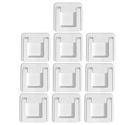 SOPOTUTU 10 Piezas Limitador para Ventanas Correderas Cerradura de Seguridad Autoadhesiva con Tiradores Ocultos Protección Infantil para Puertas de Armario y Ventanas Deslizantes