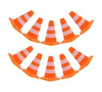 SOPOTUTU 10 Piezas Mini Conos de Tráfico Realistas Juguetes Interactivos para Adornos DIY para Mesa de Arena Señales Miniatura para Aprender Seguridad Vial
