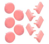 SOPOTUTU 10 piezas Protector Enchufes Eléctricos Infantiles Cubiertas para Enchufe Diseño Redondo Rosa Aislante para Prevención de Accidentes Bebés Fácil Instalación y Extracción