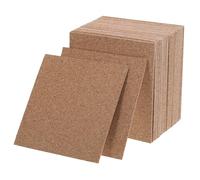 SOPOTUTU 100 Láminas Cuadradas de Corcho Autoadhesivo 100x100x1 Mm, Almohadillas Protectoras para Muebles, Base Antideslizante y Térmica para Manualidades, Decoración y Oficina