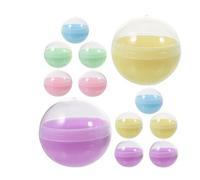 SOPOTUTU 100 Piezas Cápsulas Plásticas Redondas Translúcidas de Colores Macaron Unidades para Máquinas Expendedoras Manualidades y Rellenos para Fiestas