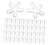 SOPOTUTU 100 piezas Unidades Tapones Protectores para Extremos de Ganchos Cubiertas de Plástico Transparente para Tornillos y Alambres Resistentes y Versátiles para Uso Interior y Exterior