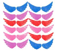 SOPOTUTU 12 Pares Alas de Ángel para Patines Accesorios Decorativos Flexibles y Duraderos Colores Rojo Púrpura Azul y Rosa para Patinaje Línea Niñas