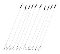 SOPOTUTU 12 Piezas Anzuelos Metálicos para Pesca Resistentes y Afilados Aptos para Agua y Compactos y Portátiles para Lagos y Embalses