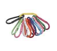 SOPOTUTU 12 Piezas Mosquetones de Aluminio Pequeños 1,8 Resorte, Set 12 Colores Variados, Ganchos para Acampar y Mochilas, Clips de Seguridad para Senderismo, Pesca y Actividades al Aire