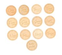 SOPOTUTU 13 piezas Tarjetas de Madera para Bebés de Carteles de Crecimiento Seguro Olor Regalo para Recién Nacidos y Fotografía de Primer Año