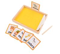 SOPOTUTU 1juego Bandeja De Arena De Madera Montessori para Formación De Letras Preescolar con Bolígrafo Juguete Educativo para Aprendizaje Clase y Desarrollo De Habilidades Lingüísticas