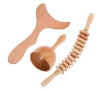 SOPOTUTU 1juego Herramientas De Maderoterapia Para Masajes Corporales y Faciales Masajeador De Anticelulítico Rodillo y Copa Gua Sha Para y Relajación Muscular Casa