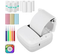 SOPOTUTU 1juego Impresora Térmica Inalámbrica Mini Portátil para Etiquetas y Pegatinas Impresora De Bolsillo Térmico para Estudiantes y Movimiento Incluye