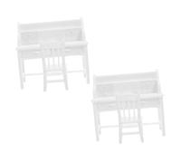 SOPOTUTU 2 Juegos Desk and Chair with Realistic Openable Drawers Detailed Design For Role Playing Family Games and School Activities